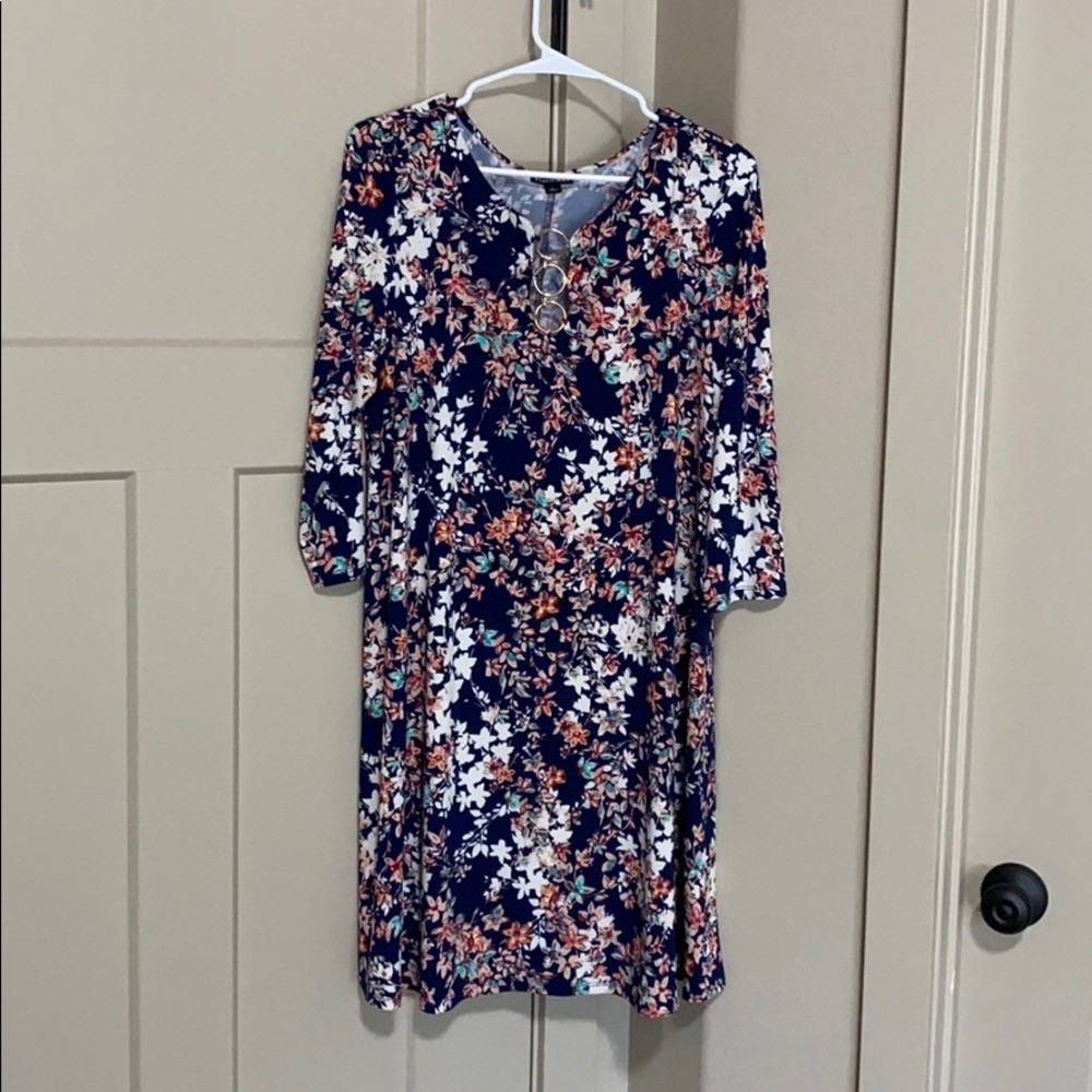 Navy floral dress